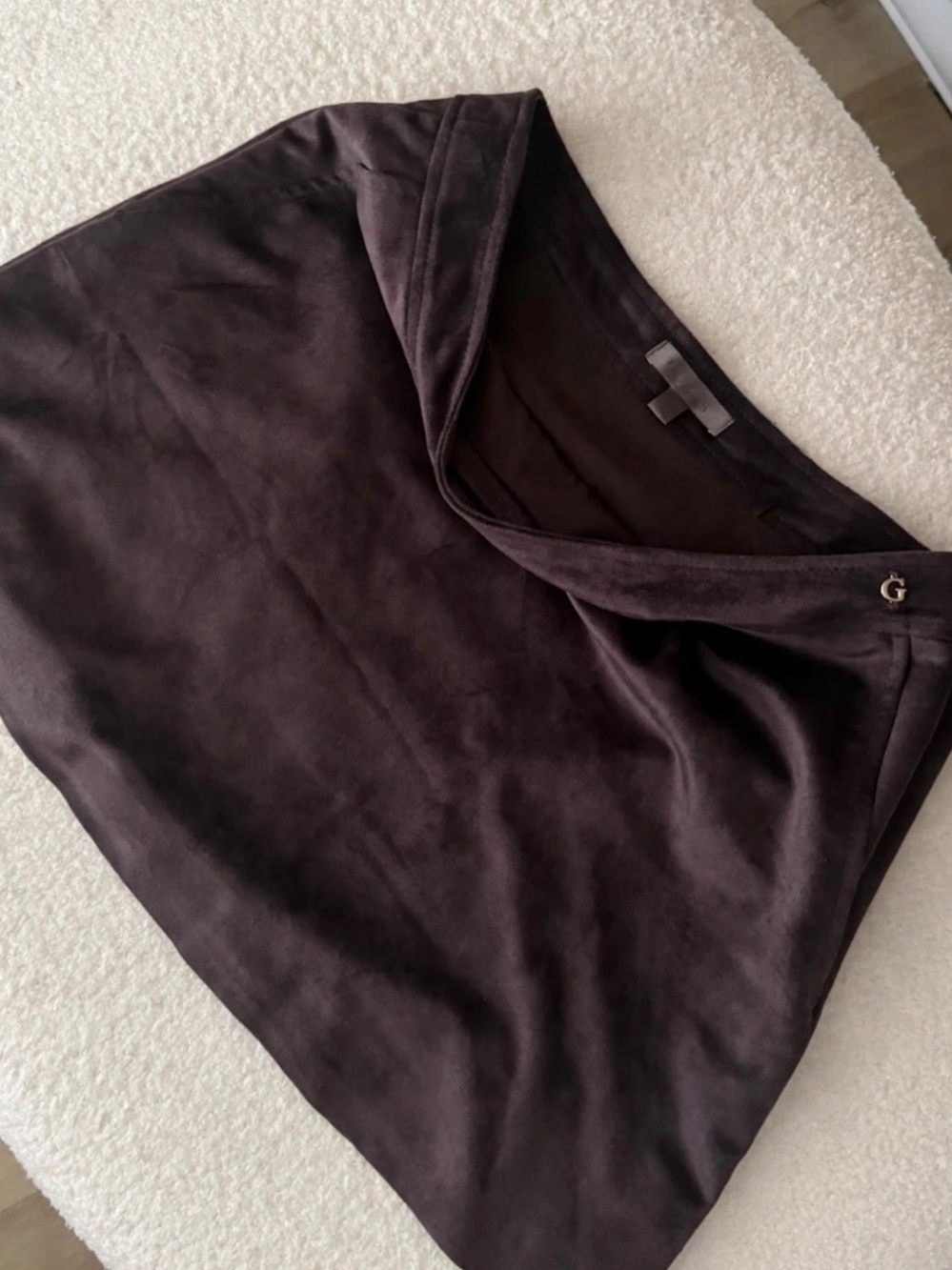 Guess Brown Midi suede skirt